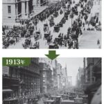 1900年と1913年のニューヨーク五番街の写真